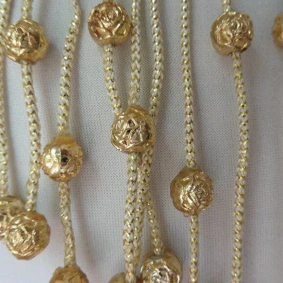 Luxurious Gold Beaded cleopatra head dress.